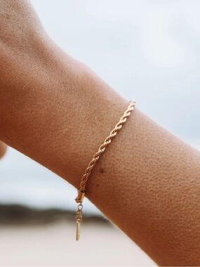 Gold Sailboat Rope Bracelet